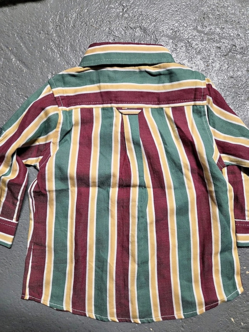 RuggedButts Jolly Stripe Button Down Shirt Boys 12-18M NWT - Picture 4 of 4